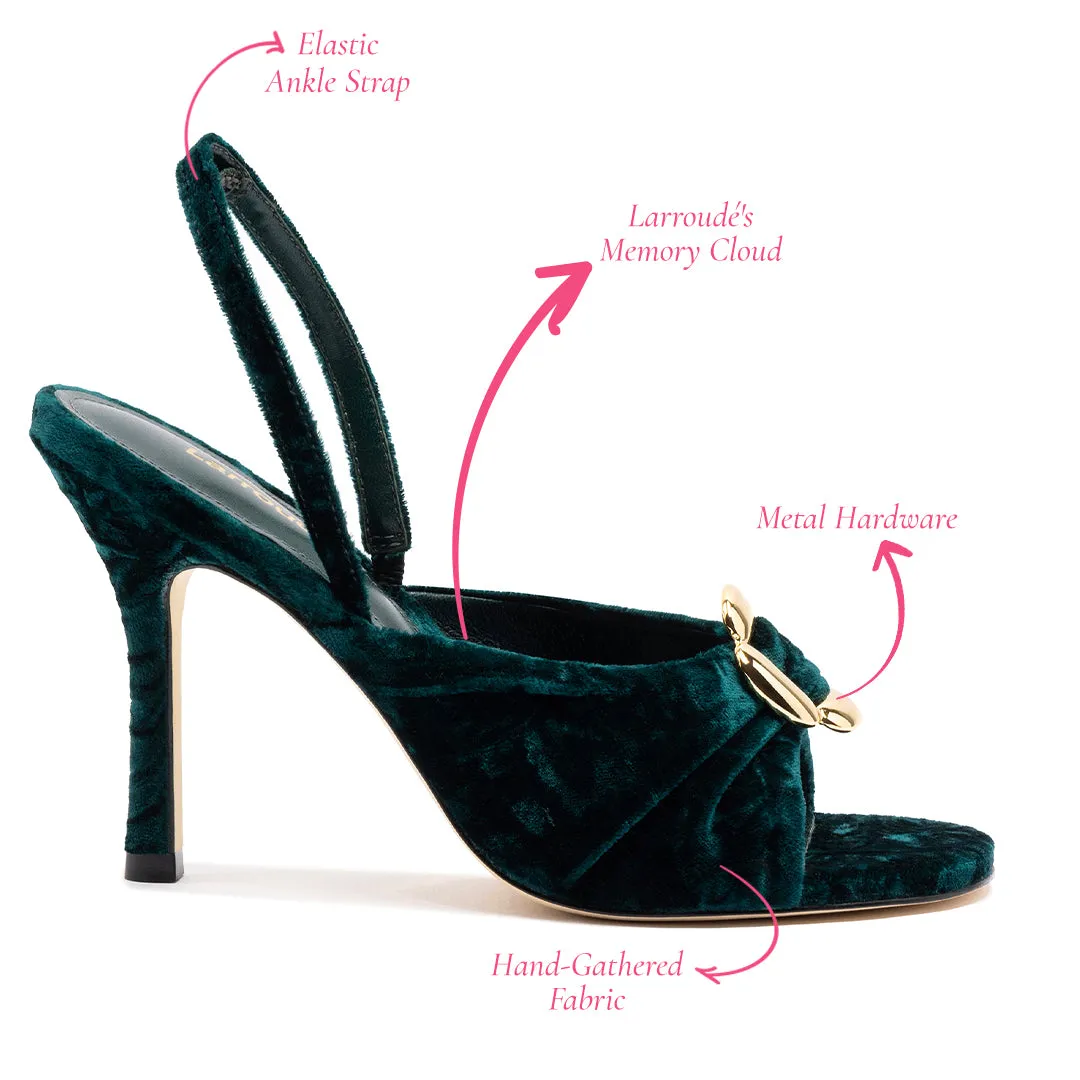 Mayfair Sandal In Jungle Velvet sold by Larroude product image thumbnail 5