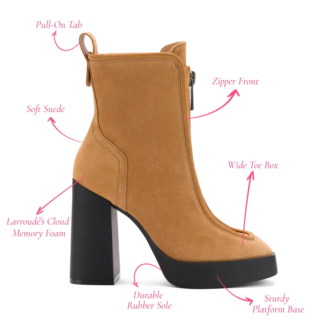 Nicole Hi Boot In Toasted Suede sold by Larroude product image thumbnail 5