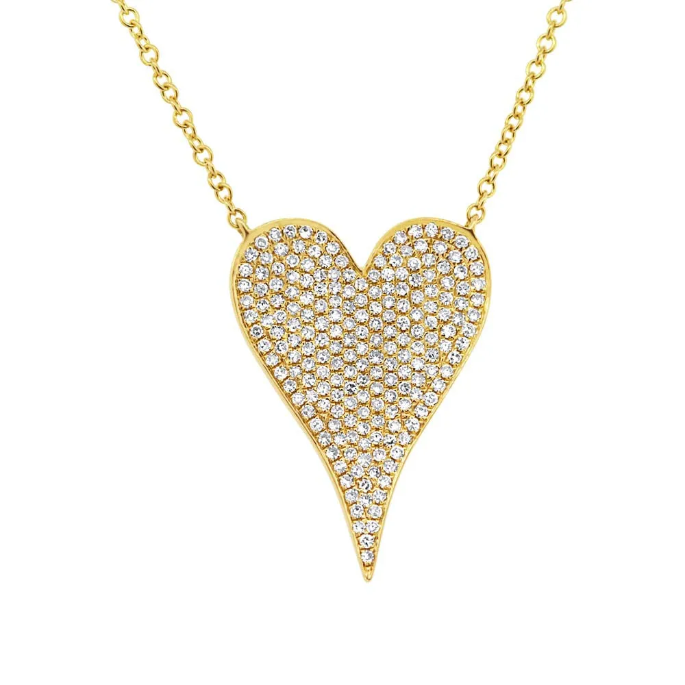Medium Pave Heart Necklace sold by Larroude
