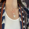 Medium Pave Heart Necklace sold by Larroude