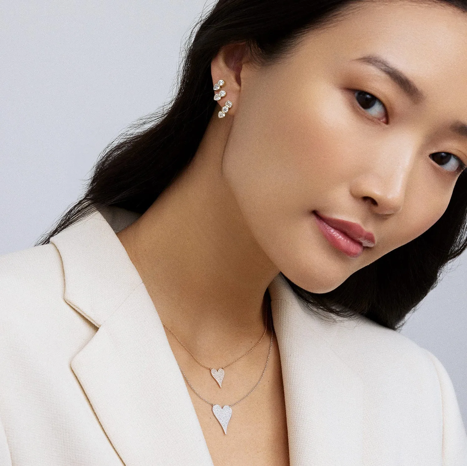 Medium Pave Heart Necklace sold by Larroude product image thumbnail 4