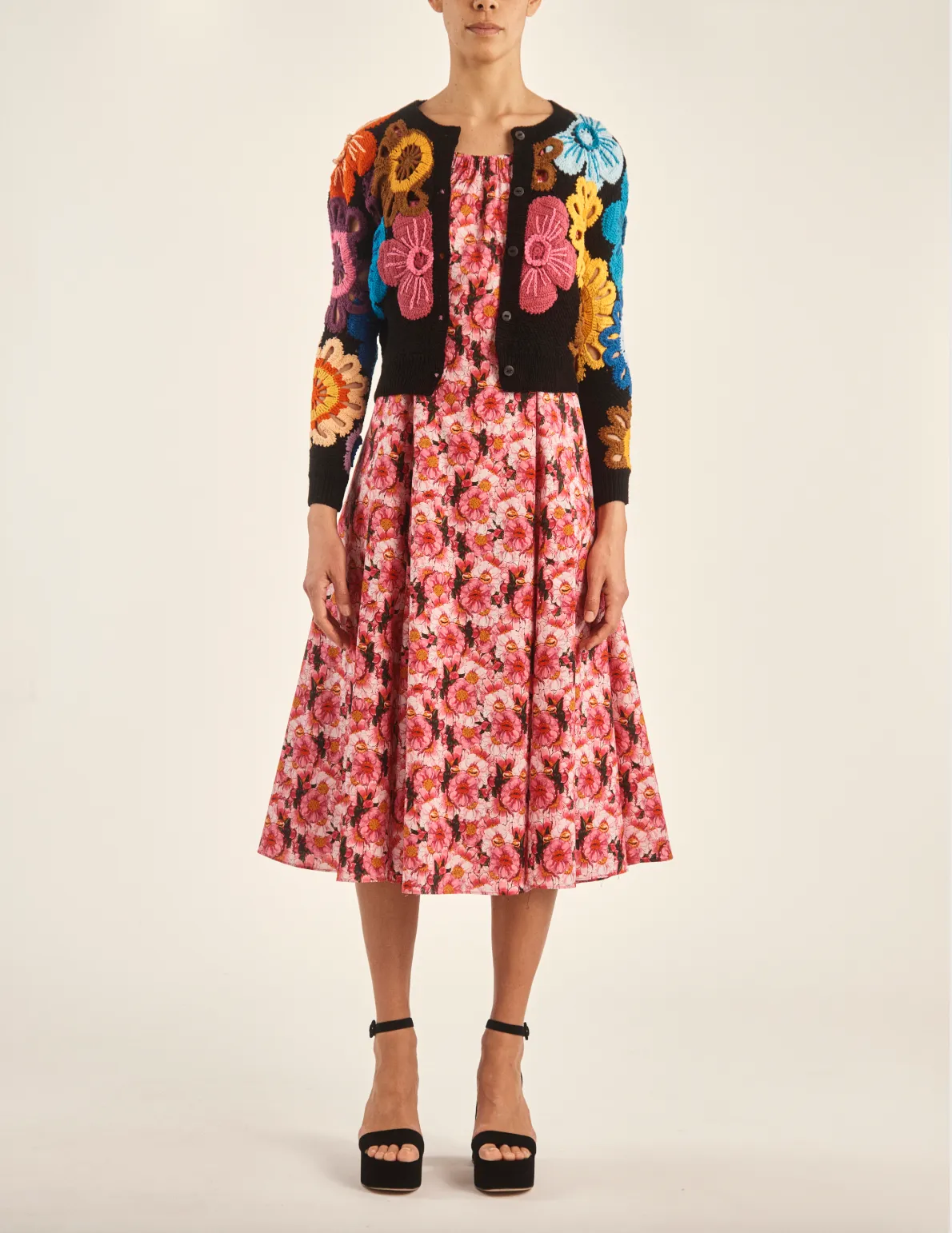 Floral Crochet Cardigan sold by Larroude product image thumbnail 3