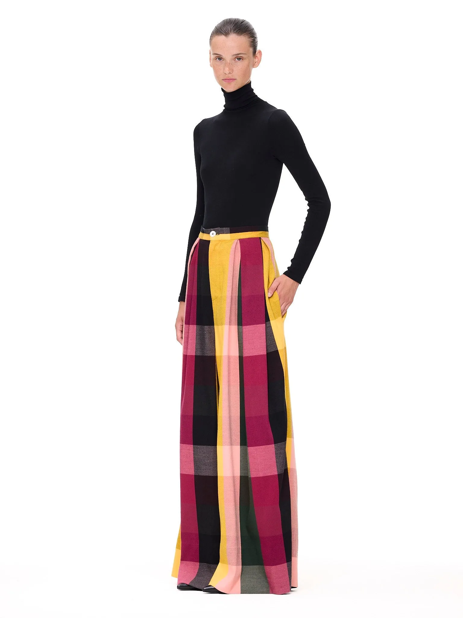The High Waisted Trouser : Plaid sold by Larroude product image thumbnail 3