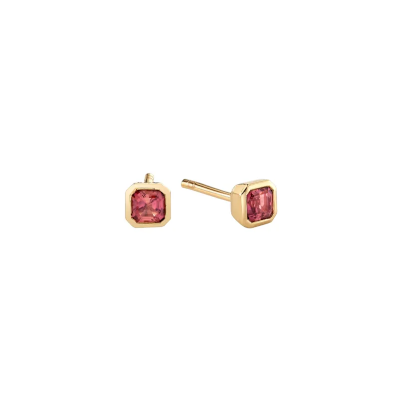 Petite Dahlia Asscher Studs sold by Larroude