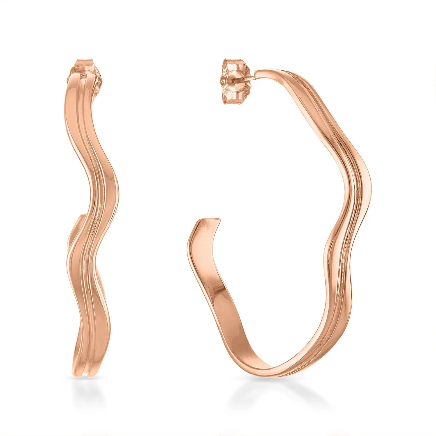 Capri Gold Hoops sold by Larroude product image thumbnail 2