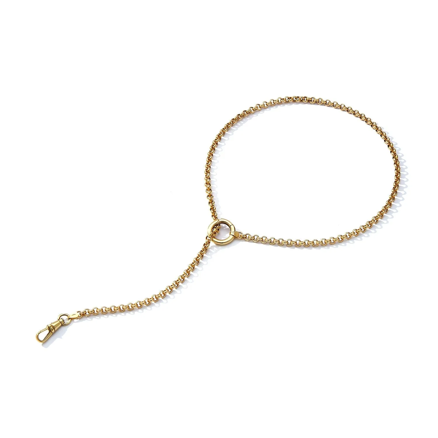 Transitional Belcher Chain with Spinning Dog Clip and Removable Charm Ring sold by Larroude