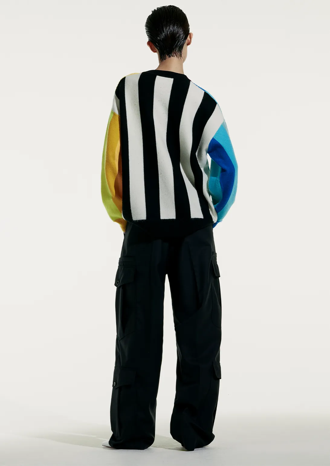 BRUSHED STRIPED OVERSIZED CREWNECK sold by Larroude product image thumbnail 4