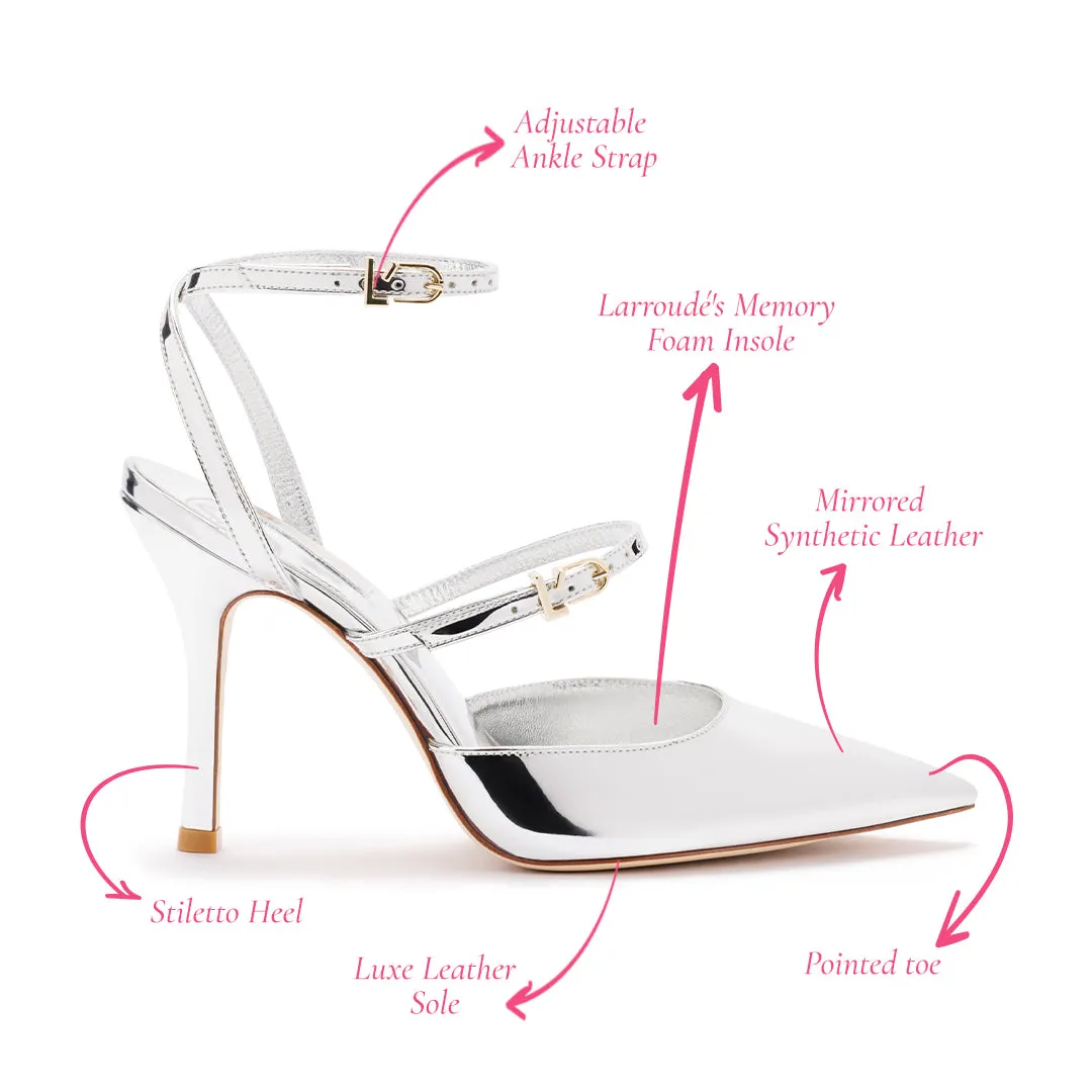 Kris Pump In Silver Specchio sold by Larroude product image thumbnail 5