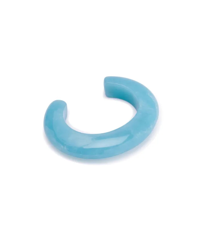 Ridge Cuff in Marbled Aquamarine sold by Larroude