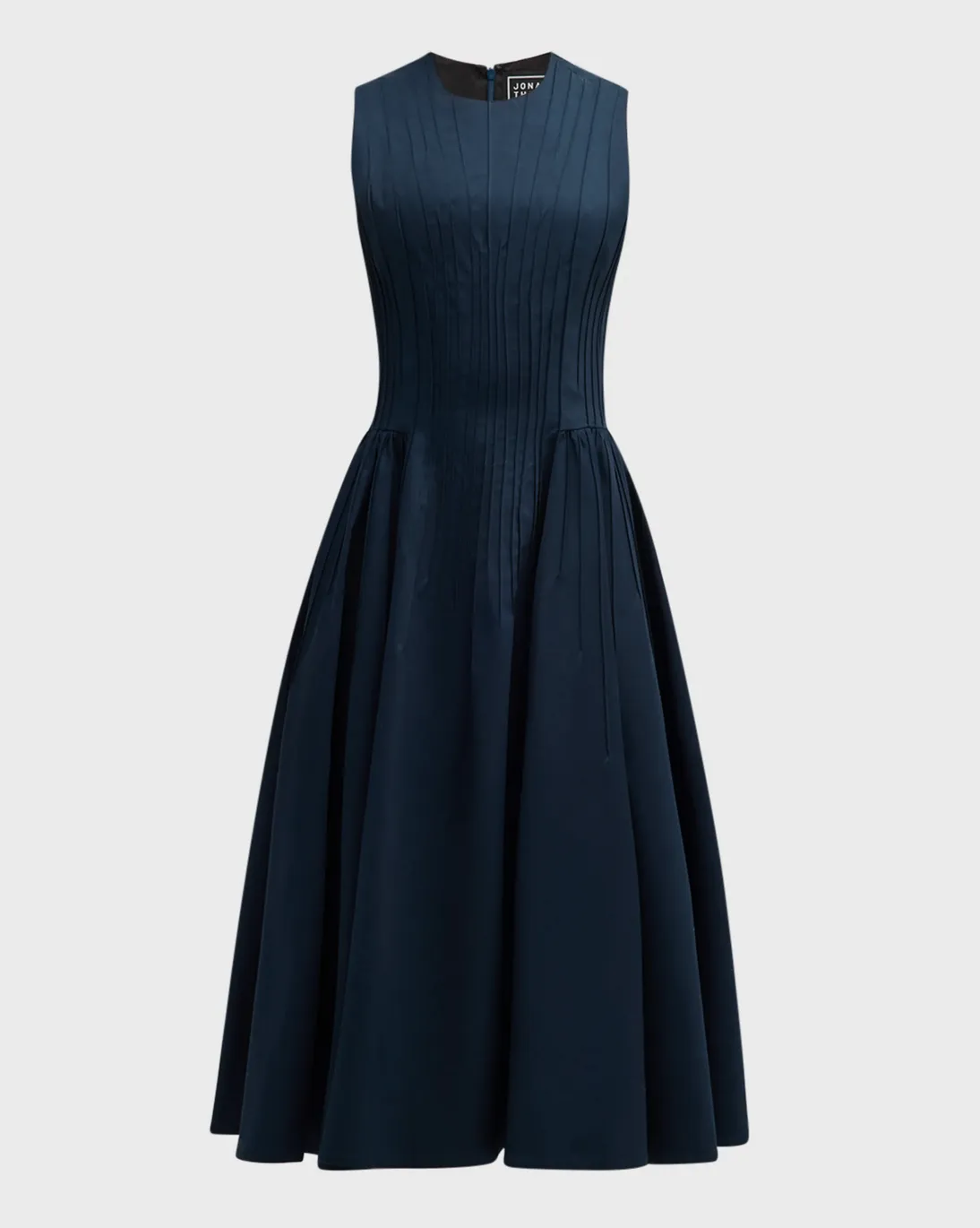 Pintuck Dress in Navy sold by Larroude