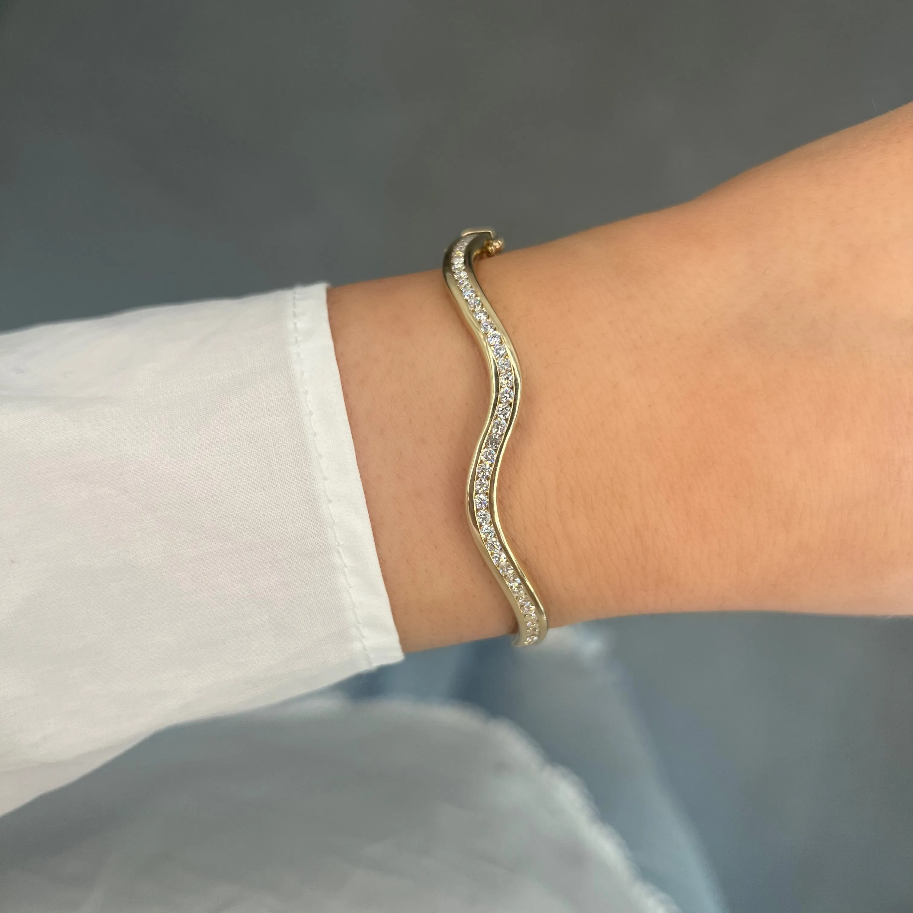 Capri Diamond Bangle sold by Larroude product image thumbnail 4