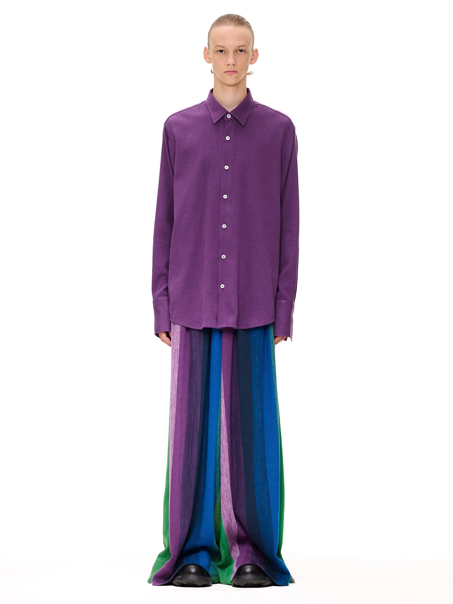 The French Cuff Shirt : Purple sold by Larroude