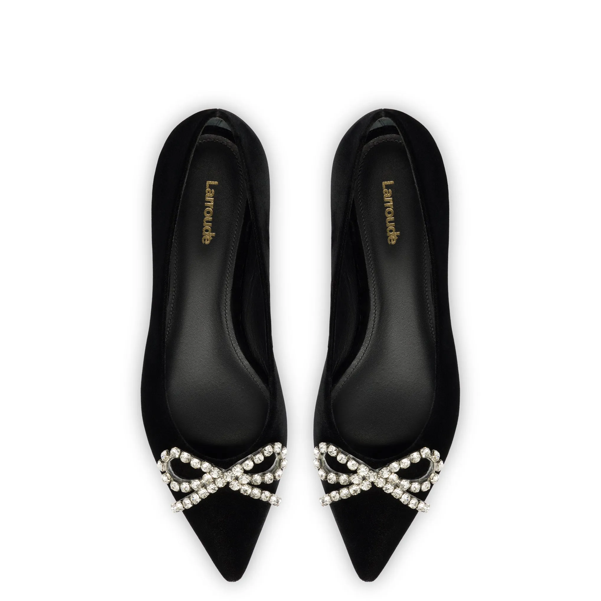 Lee Flat In Black Velvet sold by Larroude product image thumbnail 3