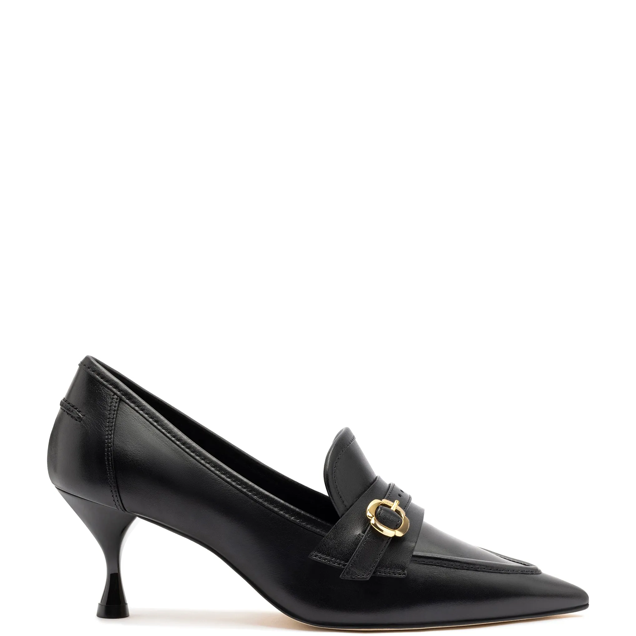 Susan Pump In Black Leather sold by Larroude