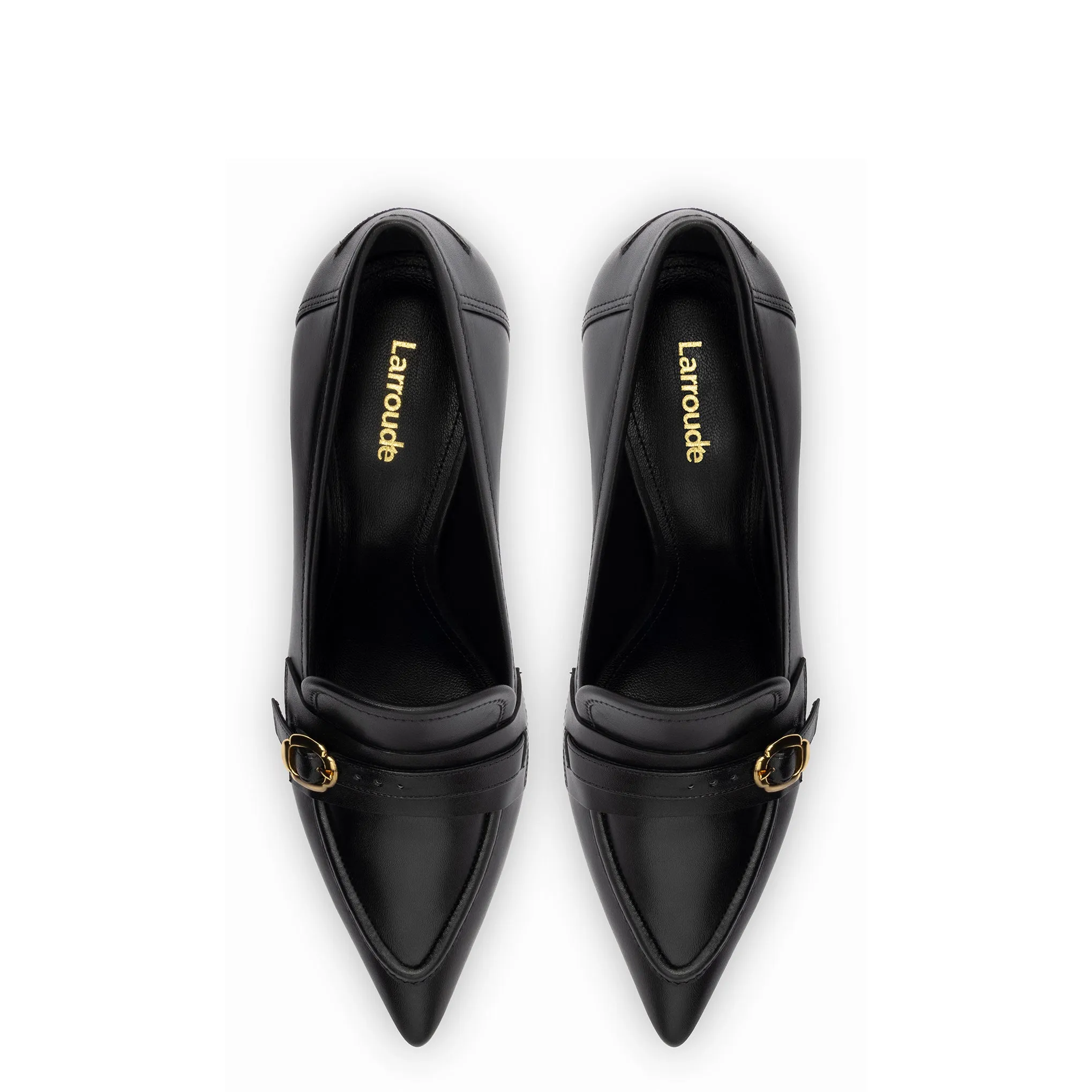 Susan Pump In Black Leather sold by Larroude product image thumbnail 3