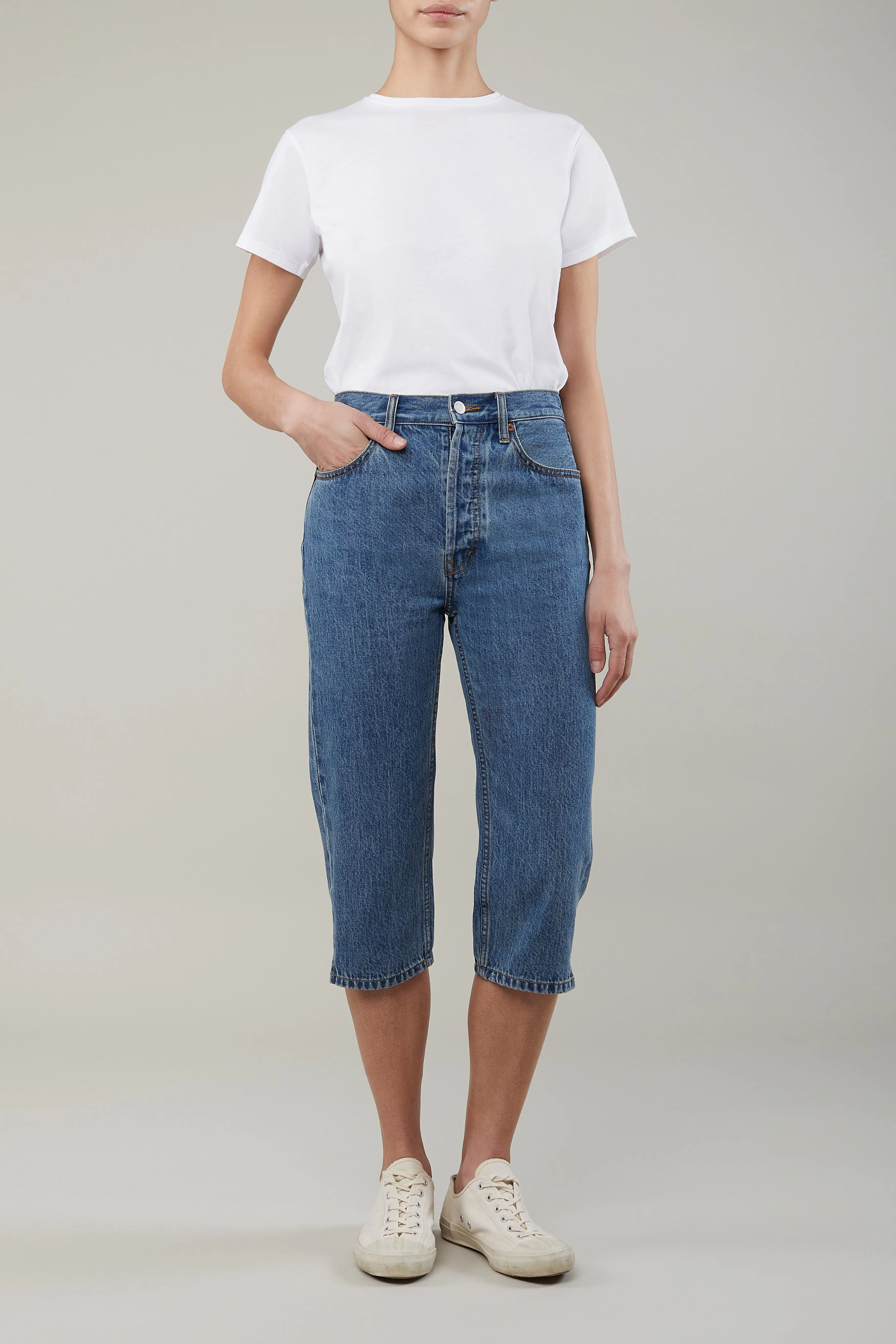 The Capri in Classic Blue sold by Larroude