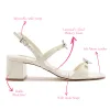 Tinx Block In Ivory Patent Leather sold by Larroude