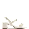 Tinx Block In Ivory Patent Leather sold by Larroude