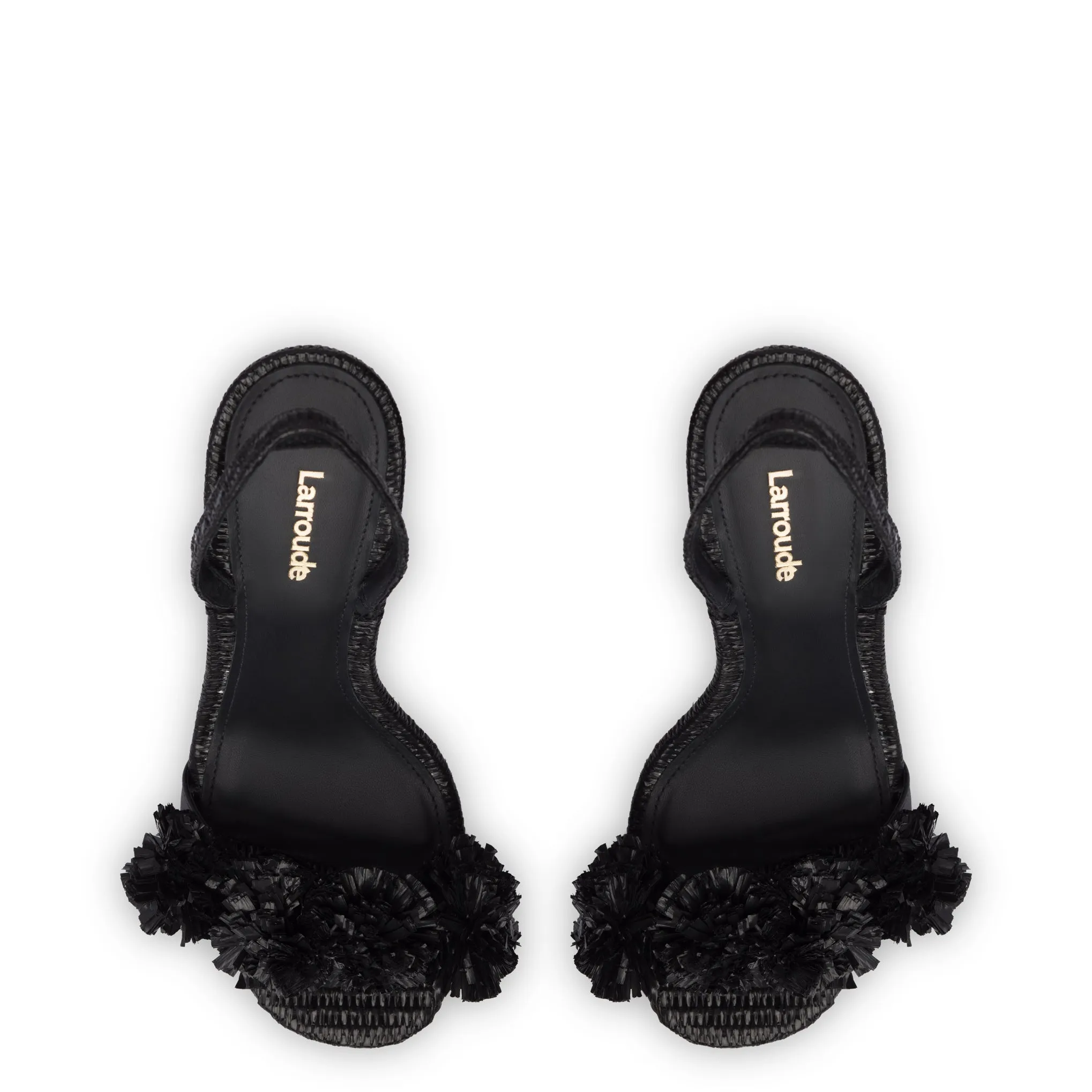 Marilyn Sandal In Black Raffia sold by Larroude product image thumbnail 3