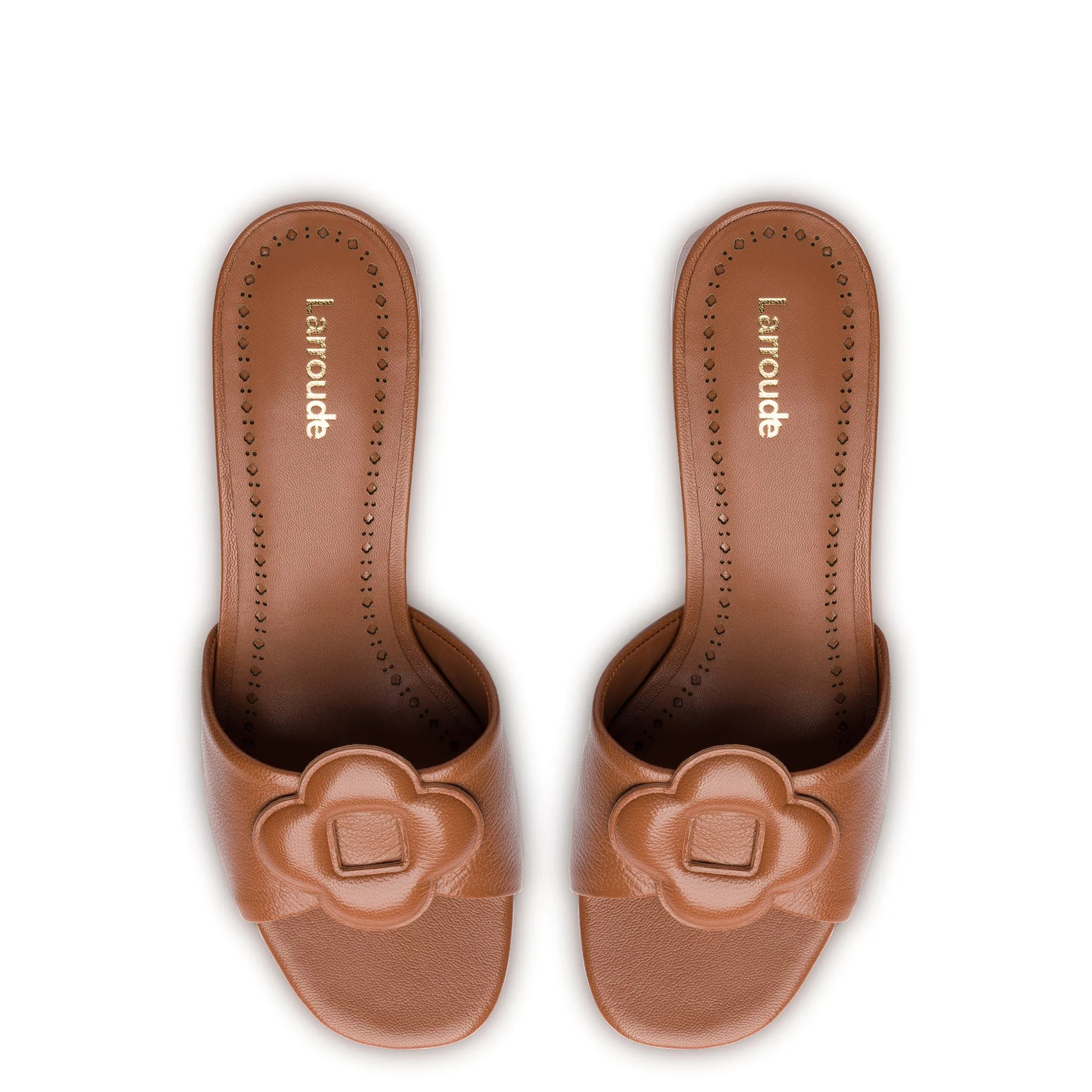 Flora Mule In Caramel Leather sold by Larroude product image thumbnail 3