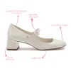 Blair Block Pump In Ivory Patent sold by Larroude