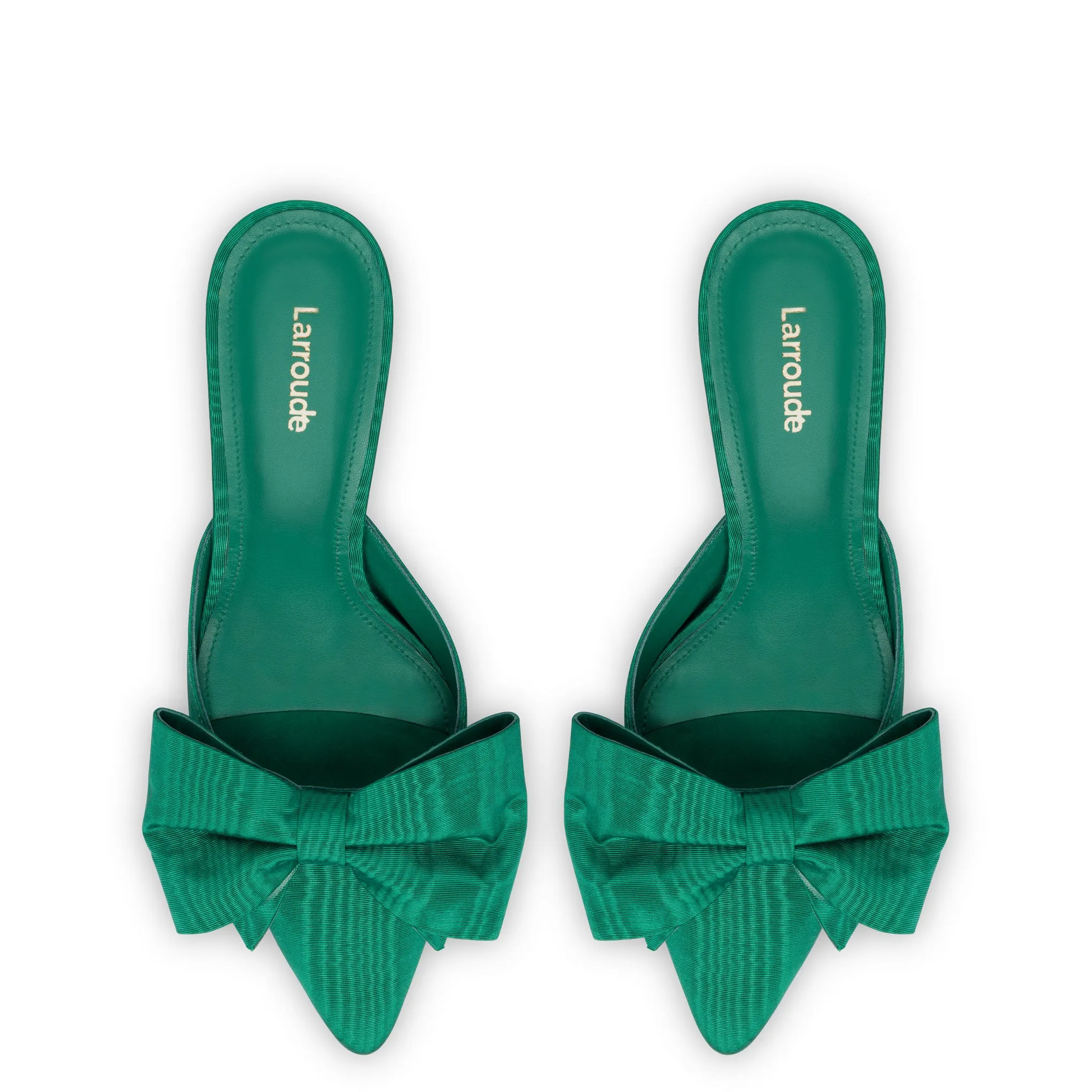 Mini Elle Pump In Emerald Fabric sold by Larroude product image thumbnail 3