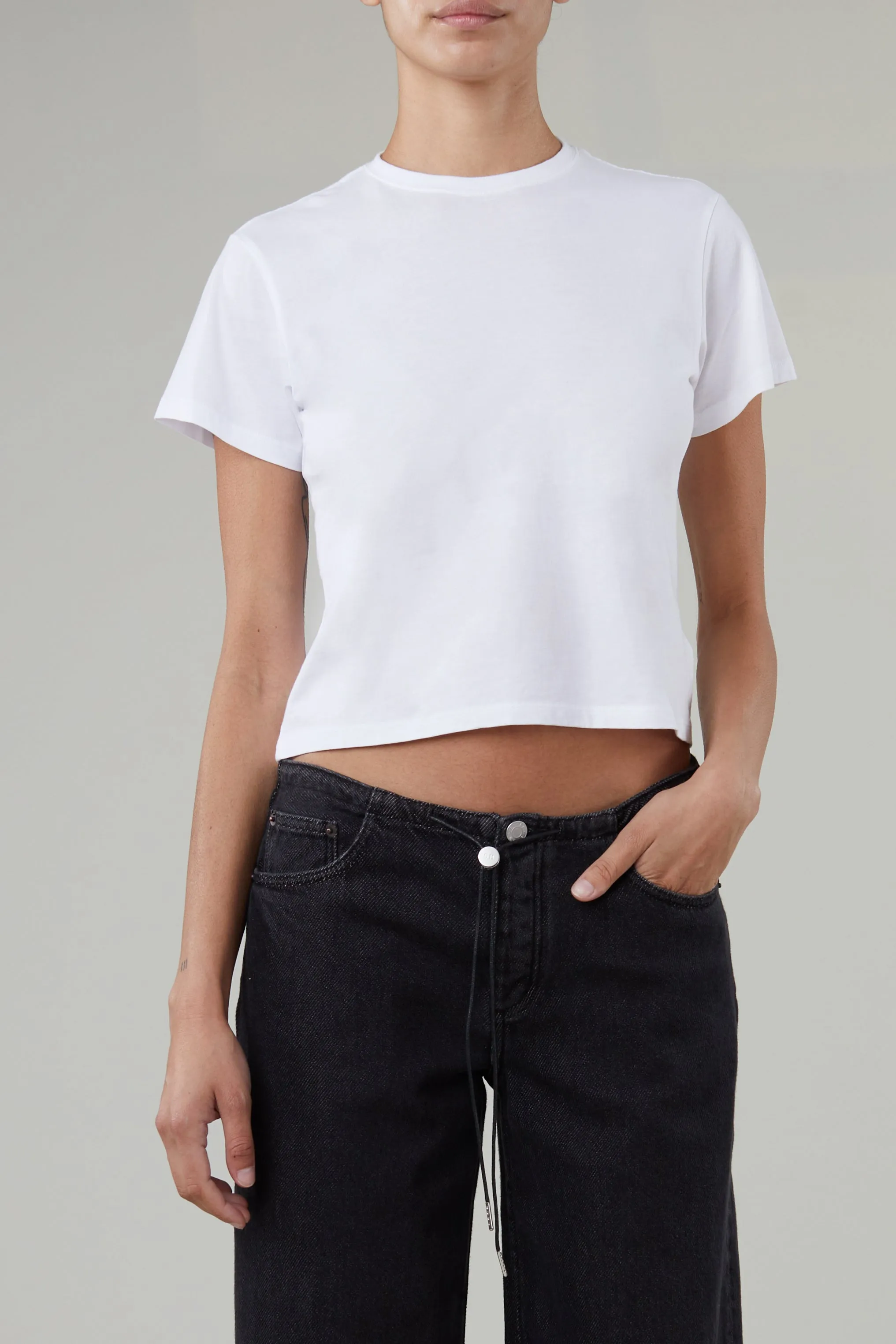 Good Tee in Milk sold by Larroude