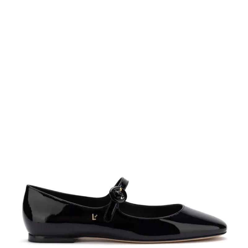 Blair Ballet Flat In Black Patent sold by Larroude