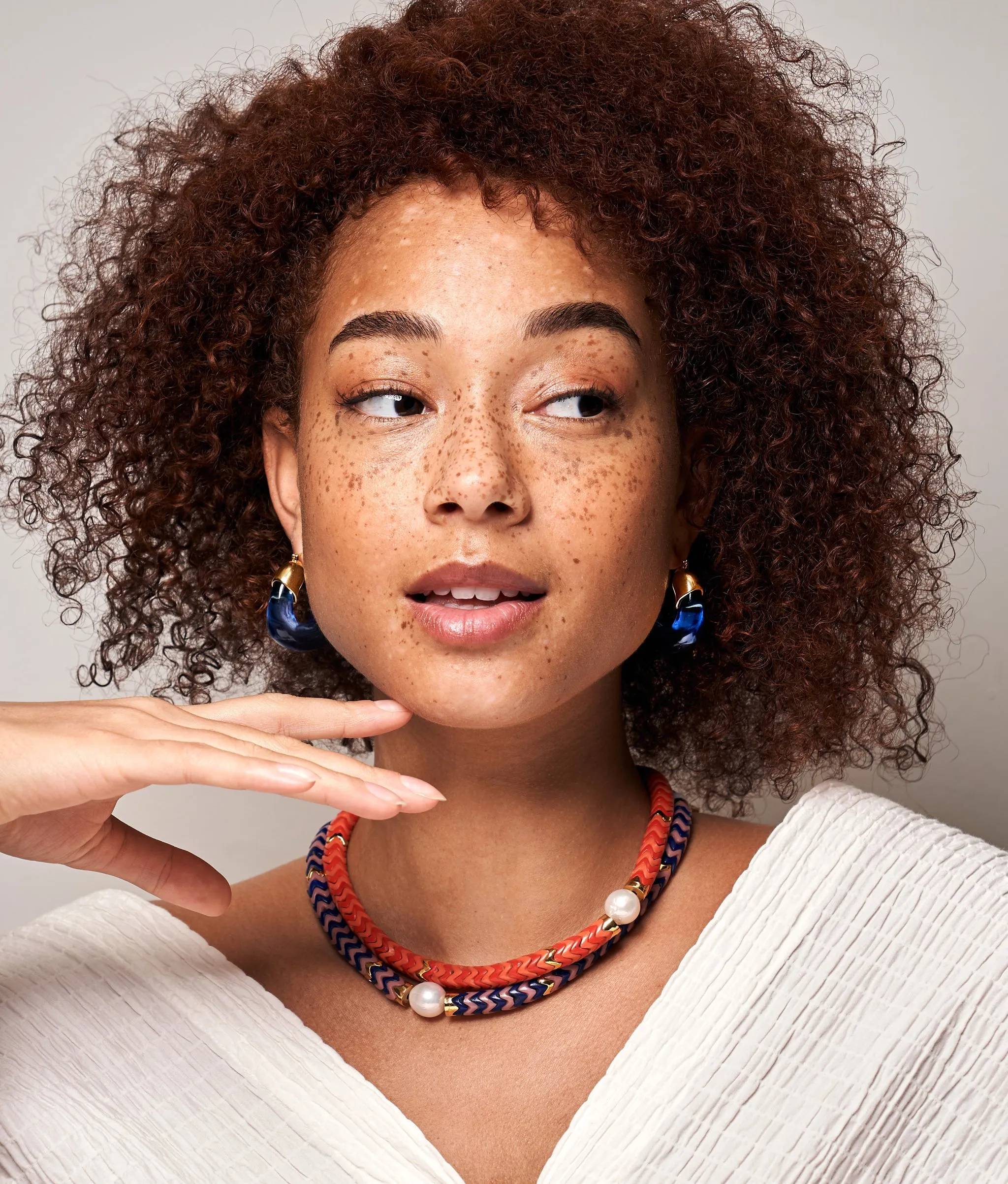 Organic Hoops in Electric sold by Larroude product image thumbnail 2