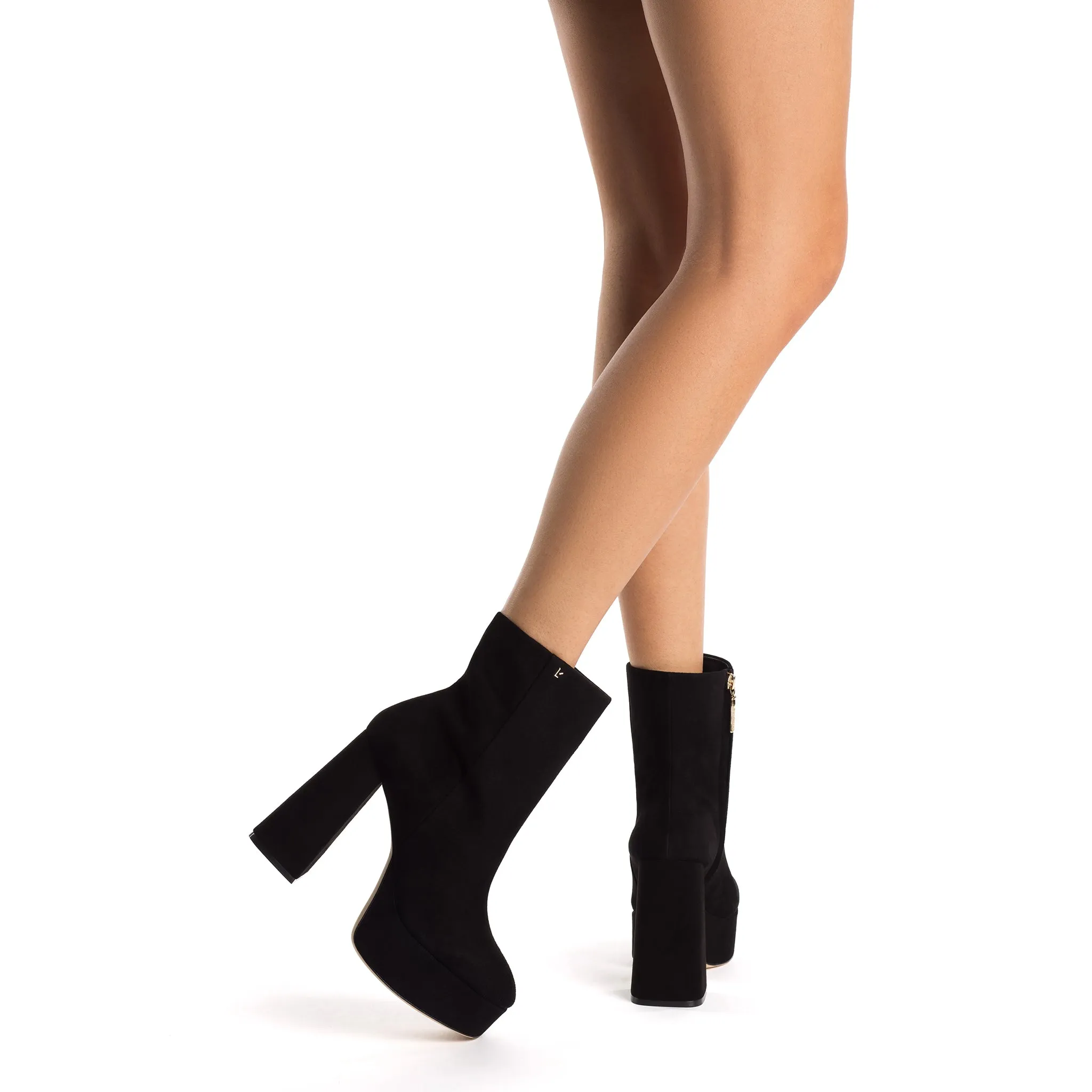 Dolly Boot In Black Suede sold by Larroude product image thumbnail 5