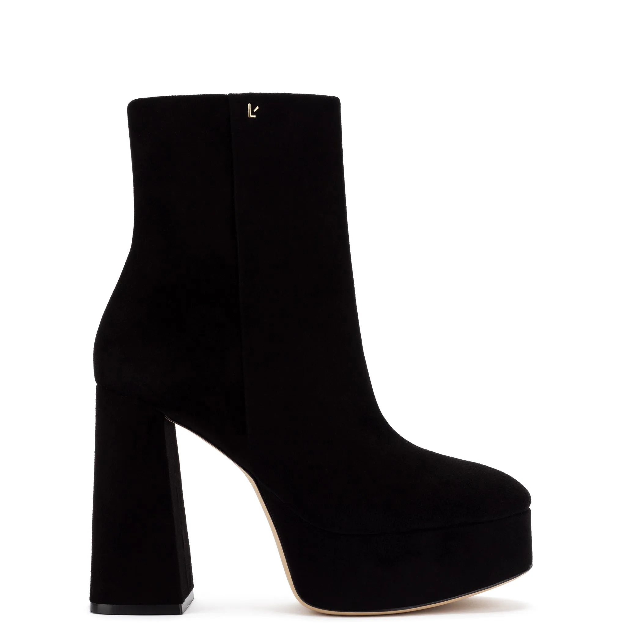 Dolly Boot In Black Suede sold by Larroude