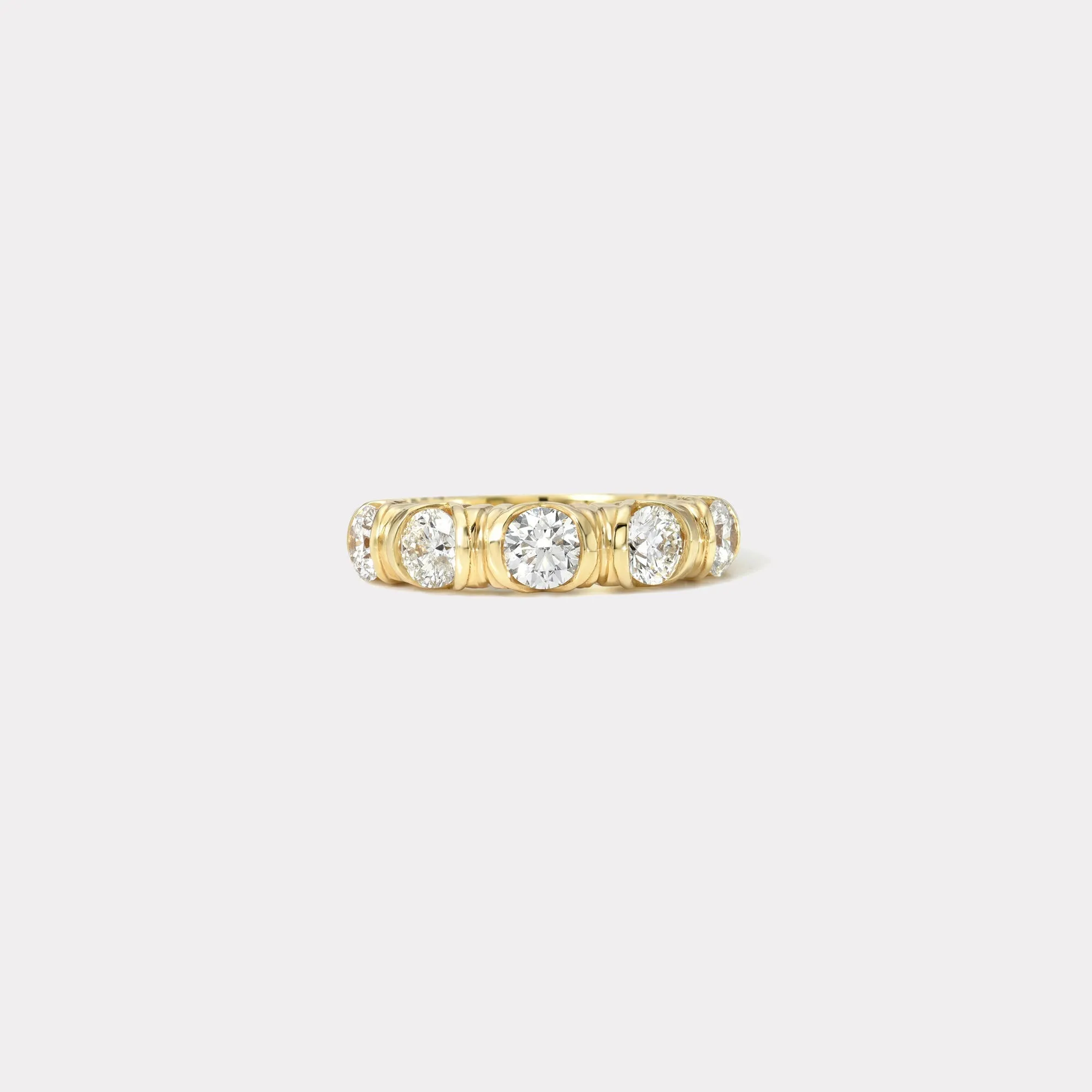 Large Modern Love Five Stone Diamond Band - 1.25ct sold by Larroude