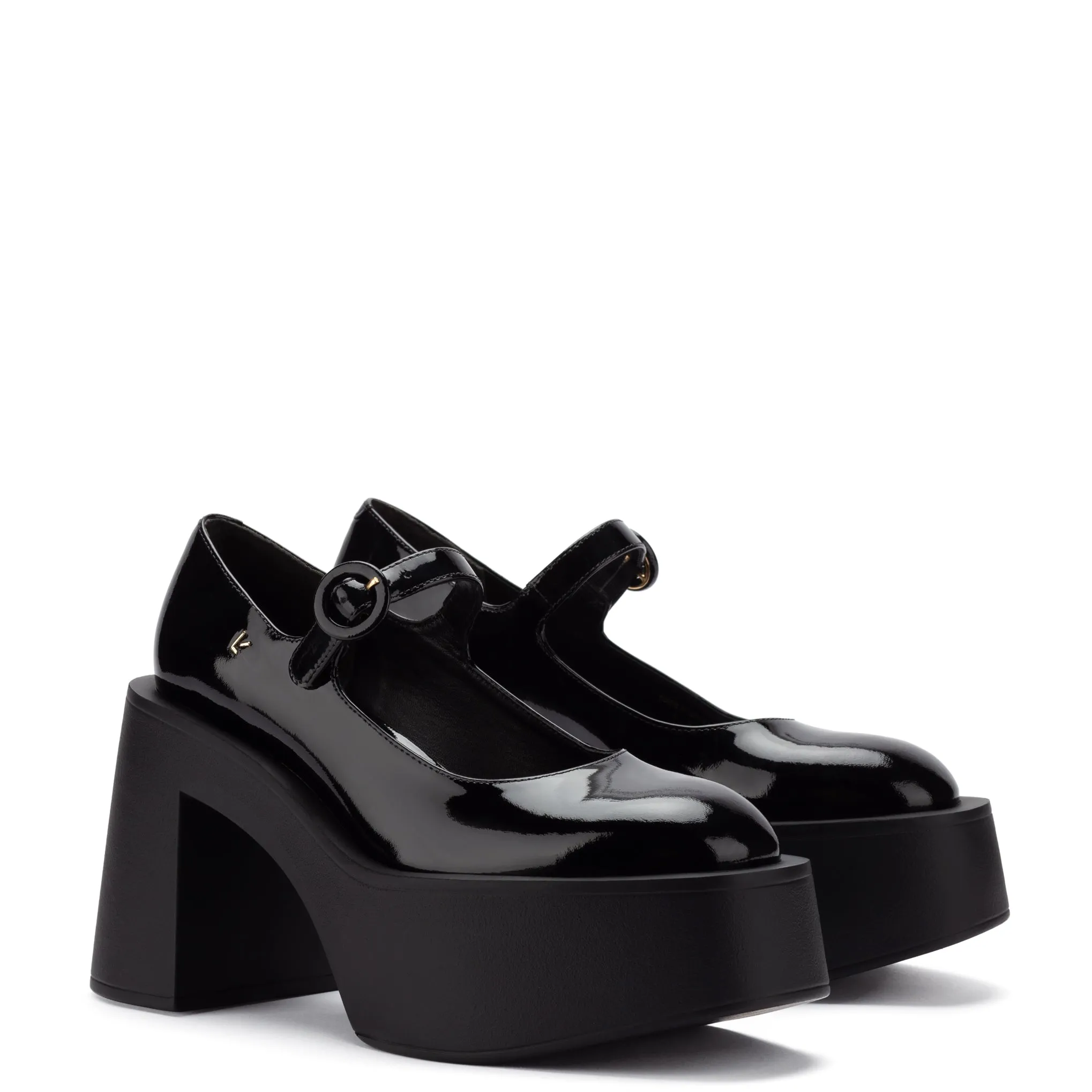 Olivia Platform Pump In Black Patent Leather sold by Larroude product image thumbnail 2