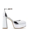 Ari Pump In Silver Specchio sold by Larroude