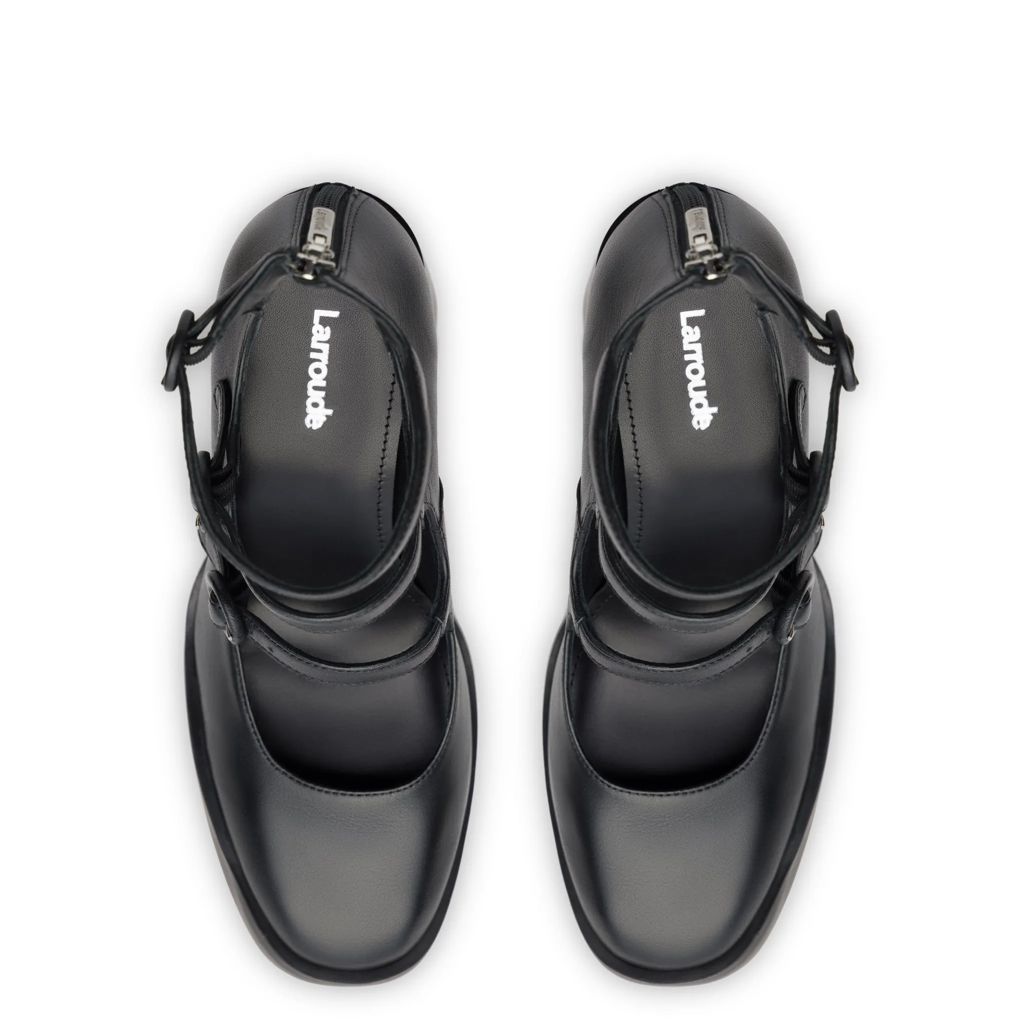 Alexa Pump In Black Leather sold by Larroude product image thumbnail 3