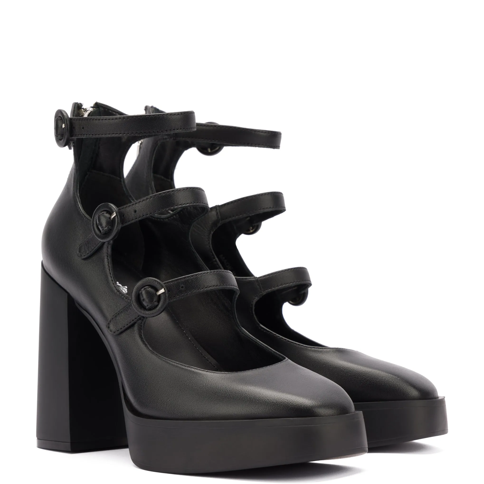 Alexa Pump In Black Leather sold by Larroude product image thumbnail 2