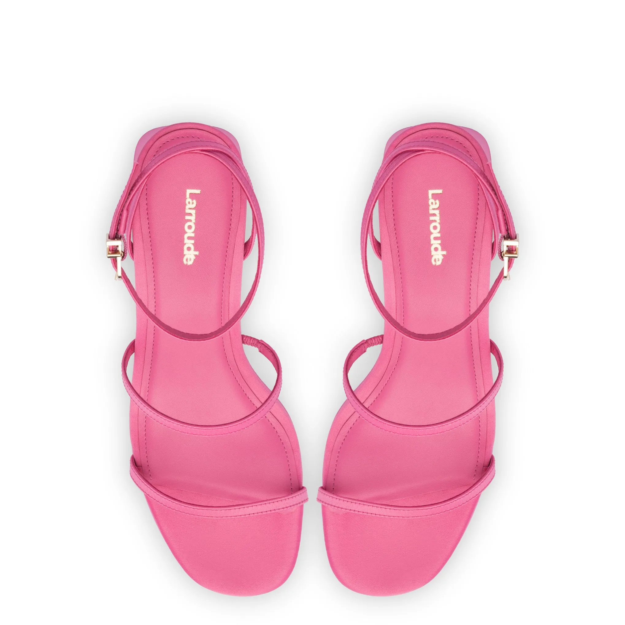 Gio Sandal In Pink Satin sold by Larroude product image thumbnail 3