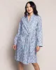 Women's Twill Robe in Fleur D'Azur sold by Larroude