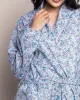 Women's Twill Robe in Fleur D'Azur sold by Larroude