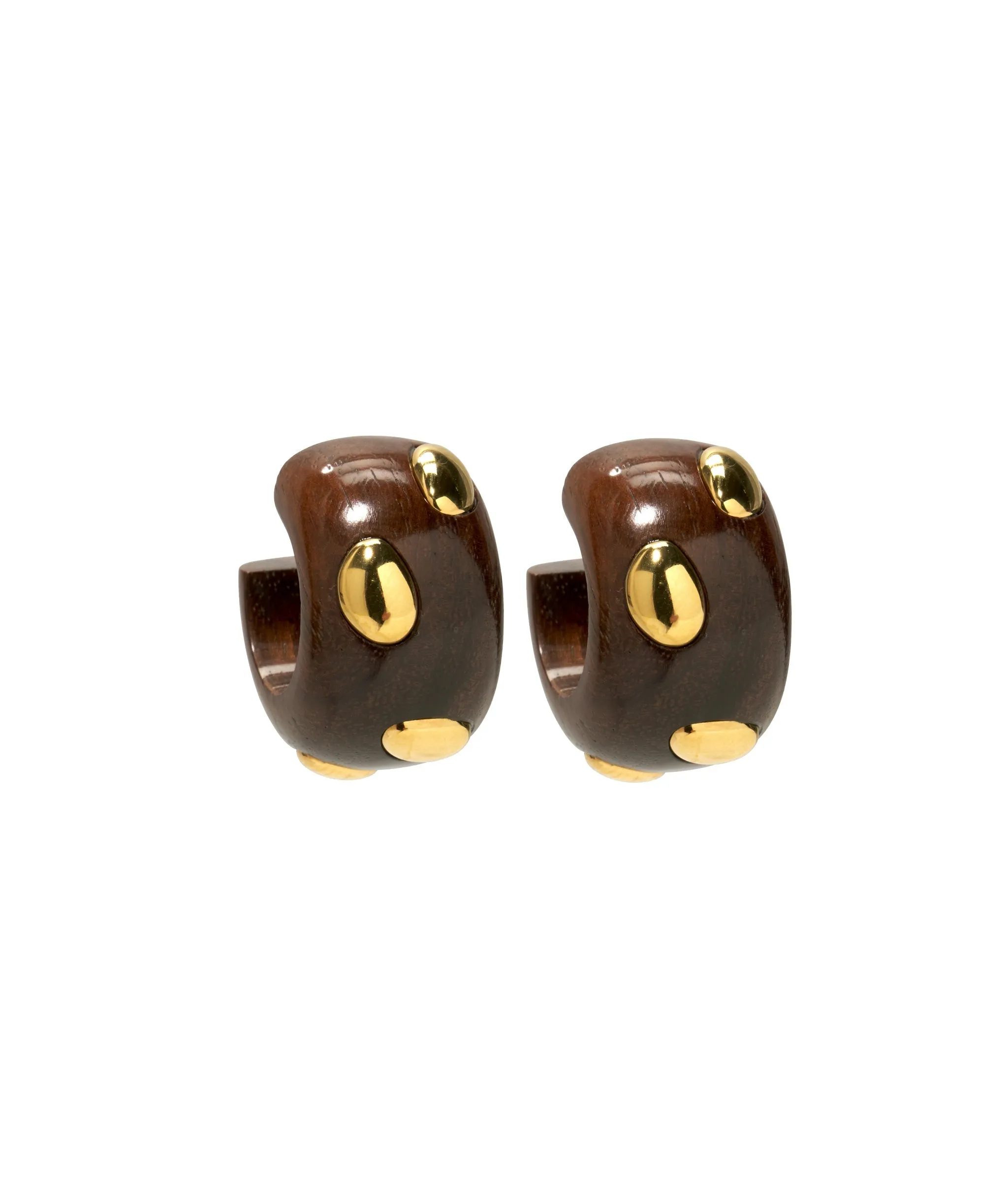 Acacia Earrings in Gold Stud sold by Larroude