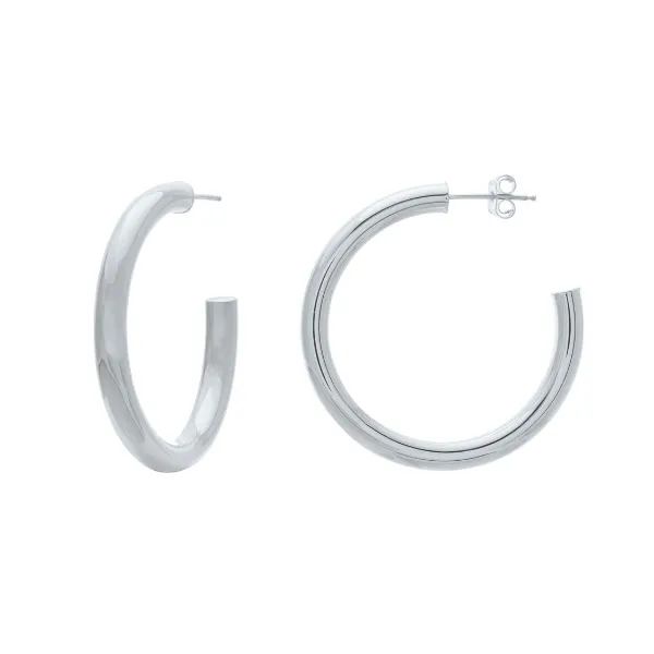 35mm Tube Hoop Earrings sold by Larroude product image thumbnail 2