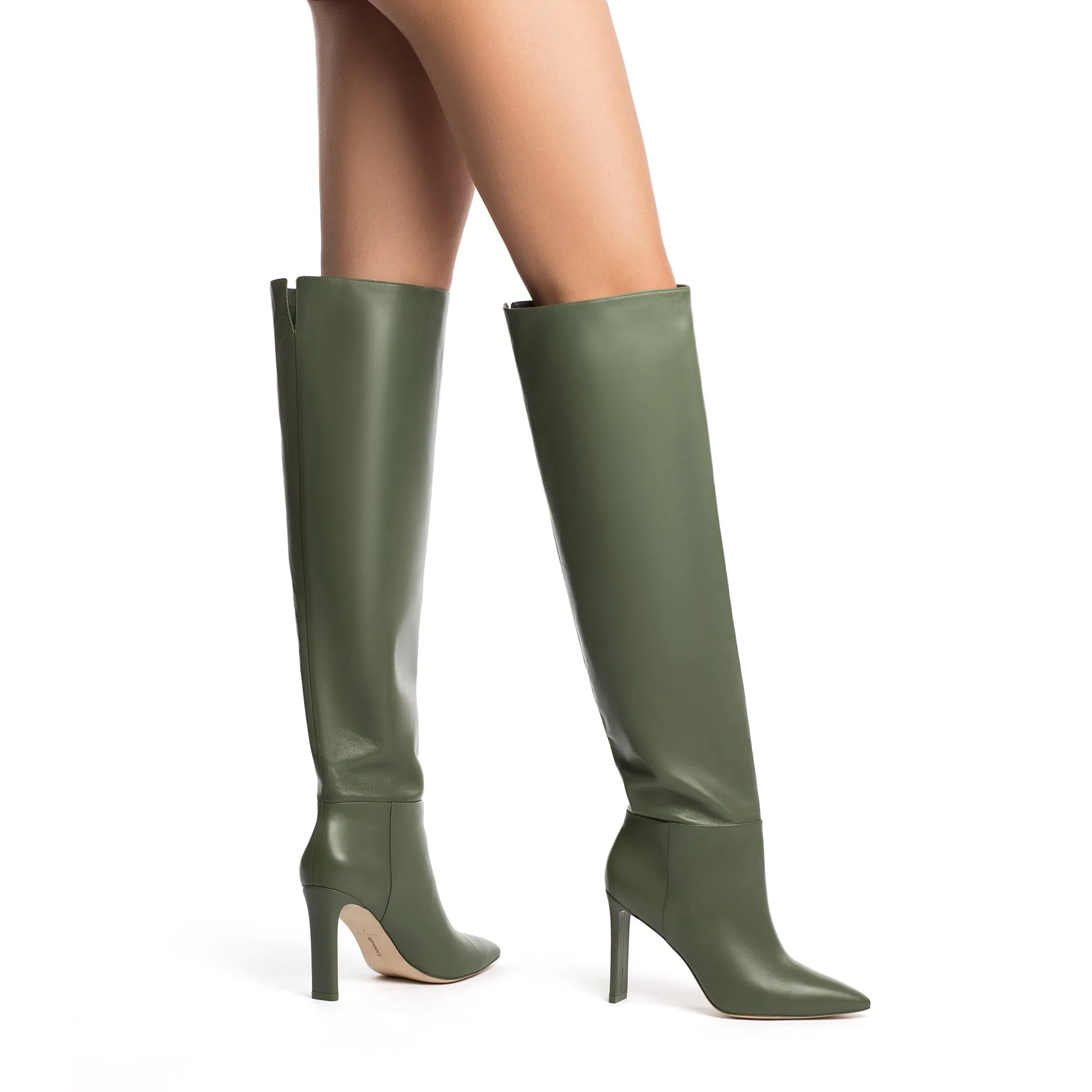 Larroudé x Jennifer Fisher Boot In Olive Leather sold by Larroude product image thumbnail 4