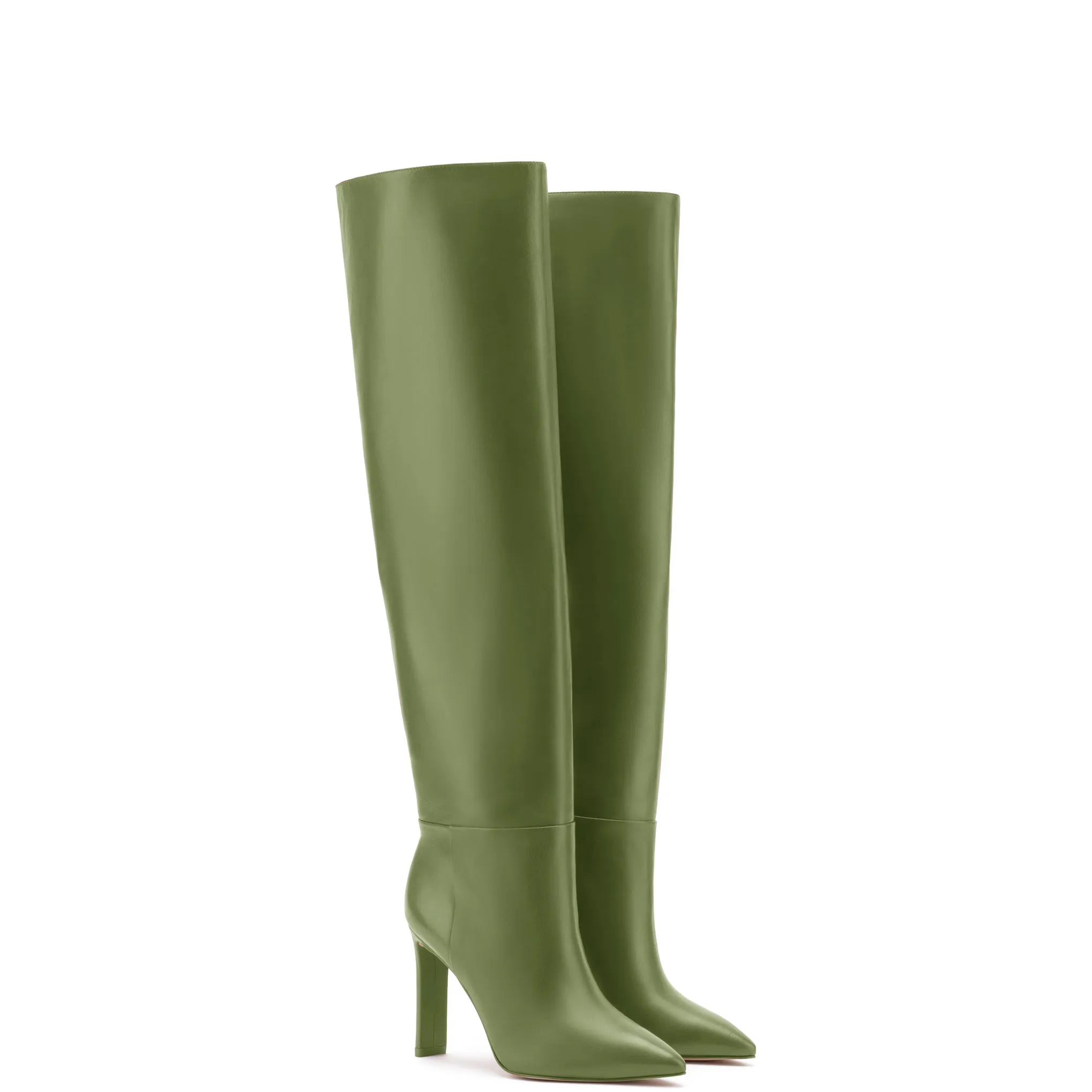 Larroudé x Jennifer Fisher Boot In Olive Leather sold by Larroude product image thumbnail 2