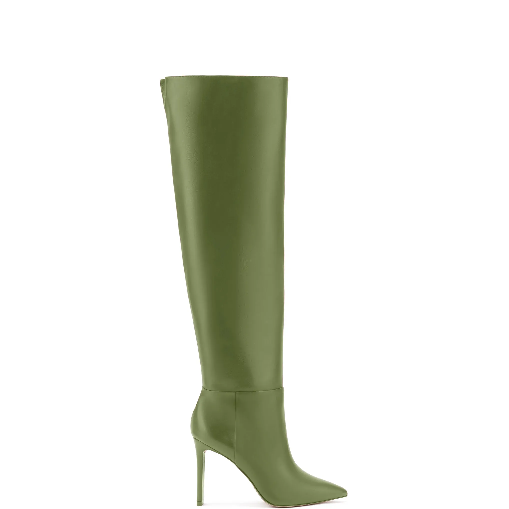 Larroudé x Jennifer Fisher Boot In Olive Leather sold by Larroude