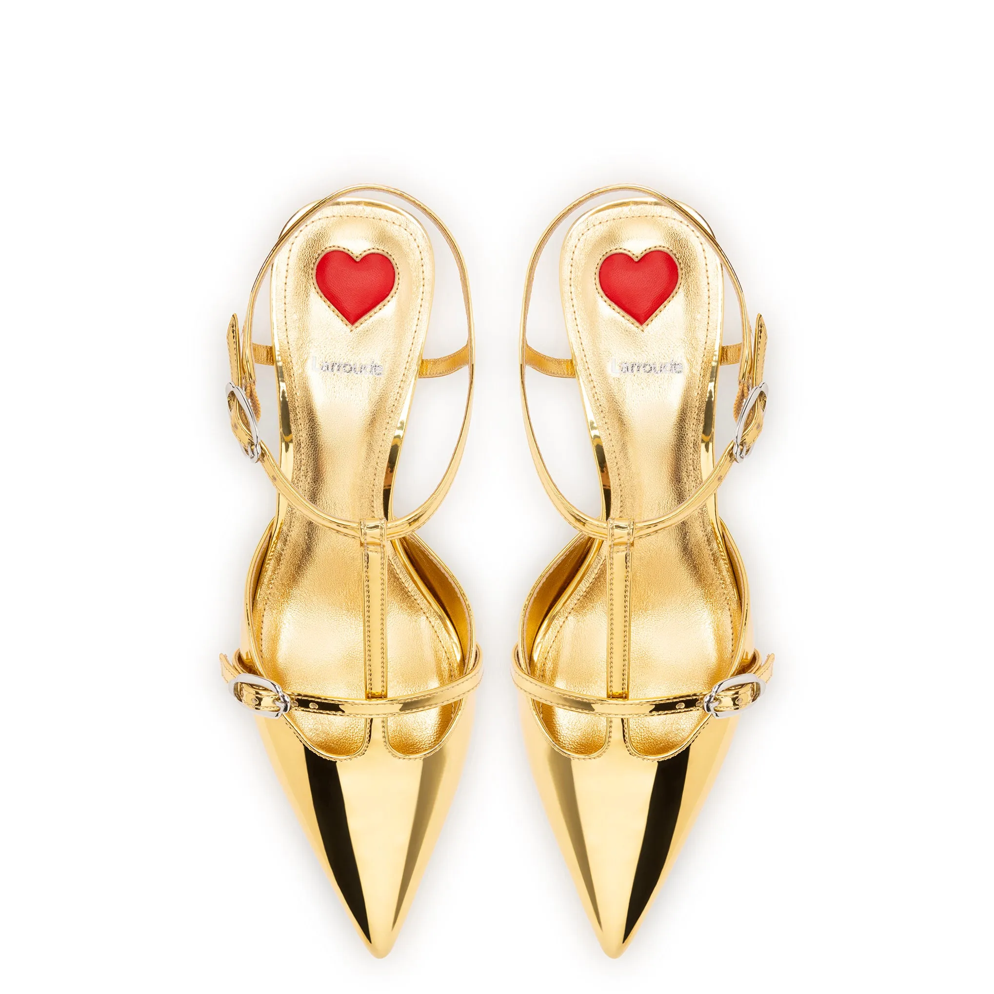 Grace Pump In Gold Specchio sold by Larroude product image thumbnail 3