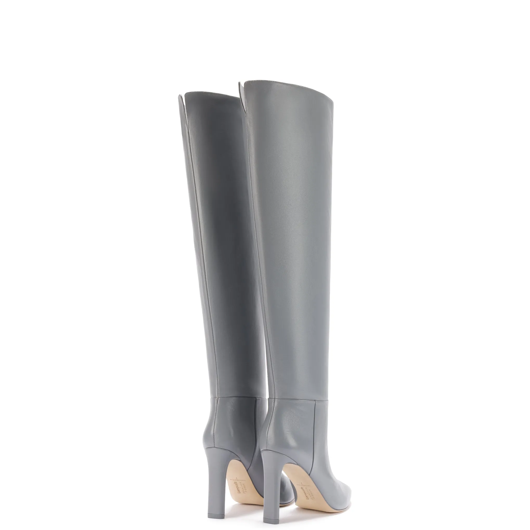 Larroudé x Jennifer Fisher Boot In Cement Grey Leather sold by Larroude product image thumbnail 3