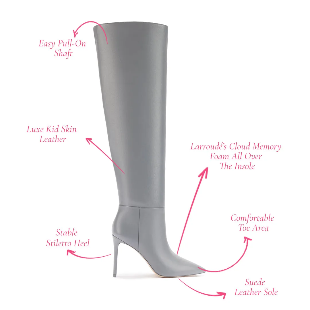 Larroudé x Jennifer Fisher Boot In Cement Grey Leather sold by Larroude product image thumbnail 5