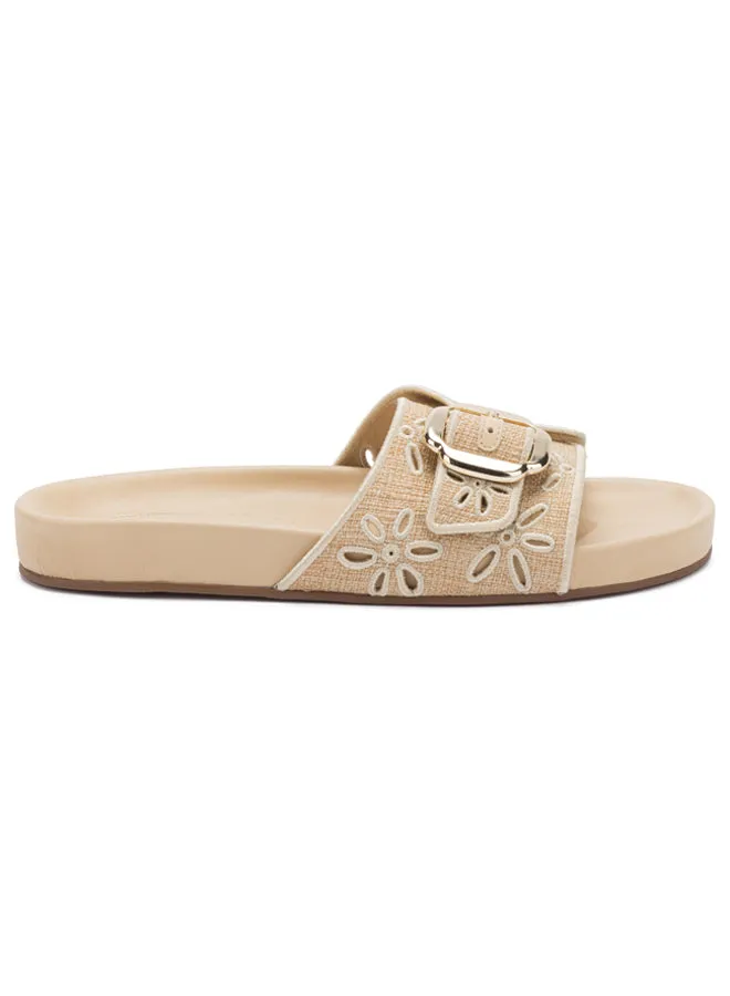 Chloe Slide In Beige Raffia sold by Larroude product image thumbnail 4