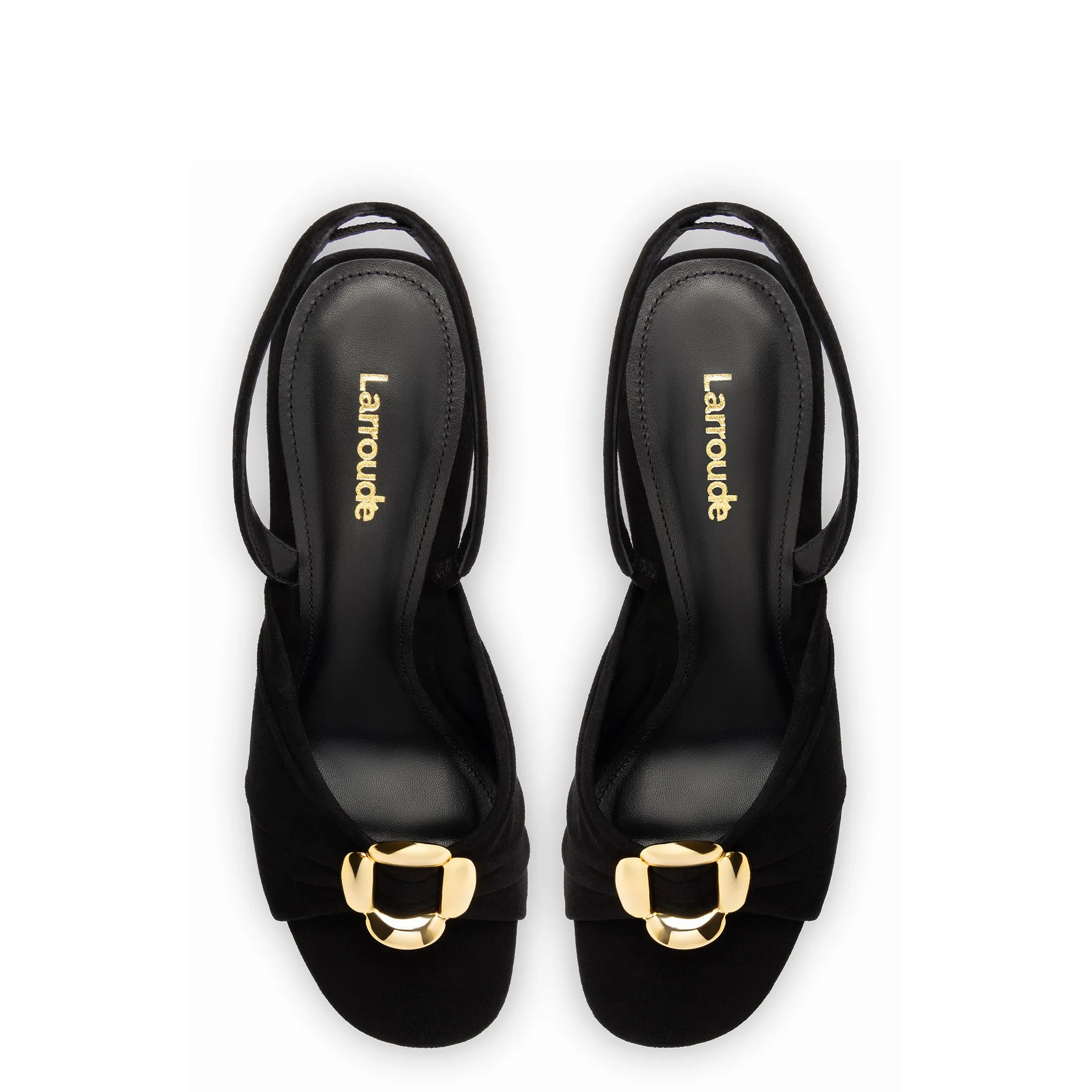 Mayfair Sandal In Black Suede sold by Larroude product image thumbnail 3
