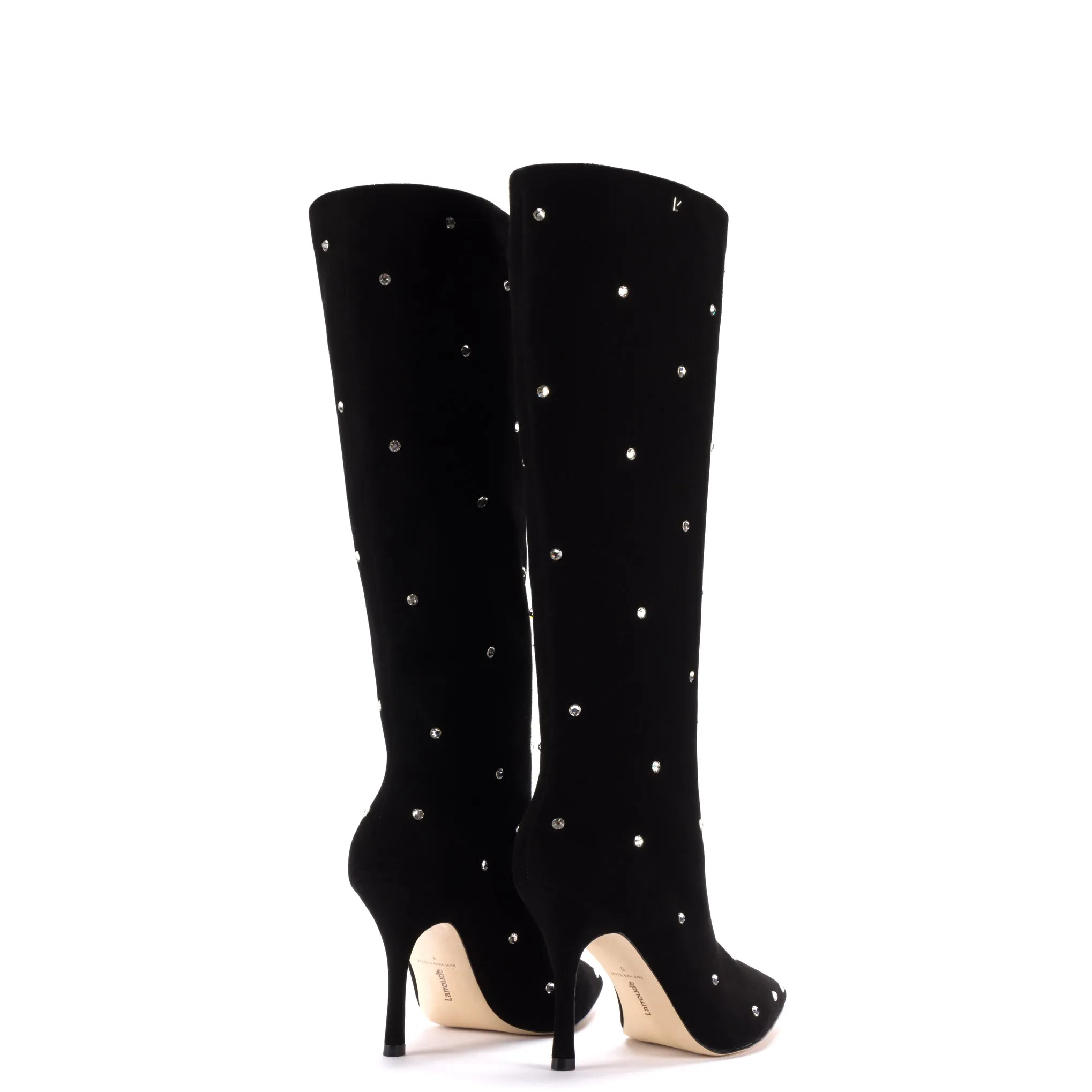 Kate Boot in Black Leather with Swarovski® Crystals sold by Larroude product image thumbnail 3